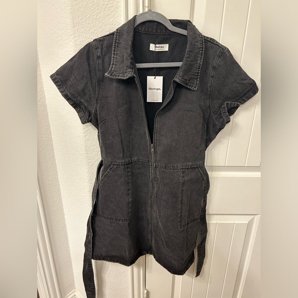 Denim black dress - Showpo!